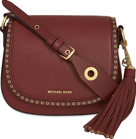 michael kors brooklyn saddle bag|michael kors triple compartment bag.